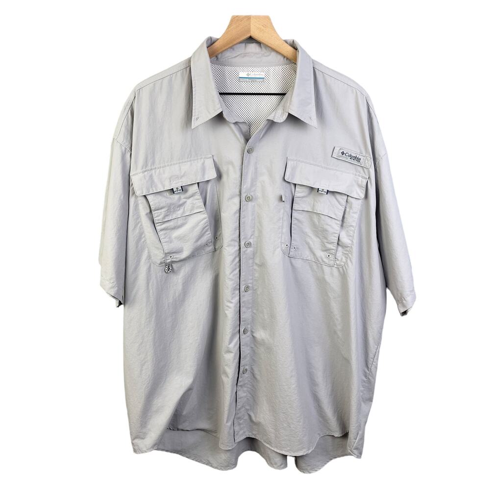 Columbia Men's PFG Bahama II Short Sleeve Shirt 2X Lightweight Airy Outdoor Top